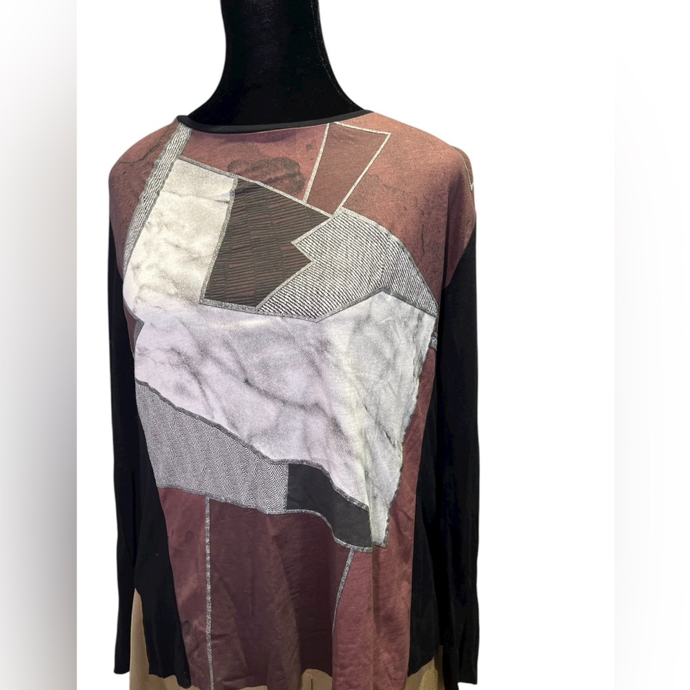 Abstract Pattern Long Sleeve Top - image 1